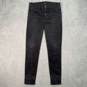 Ann Taylor Jeans Womens 2 Black The Skinny High Rise Stretch Denim Dark Wash